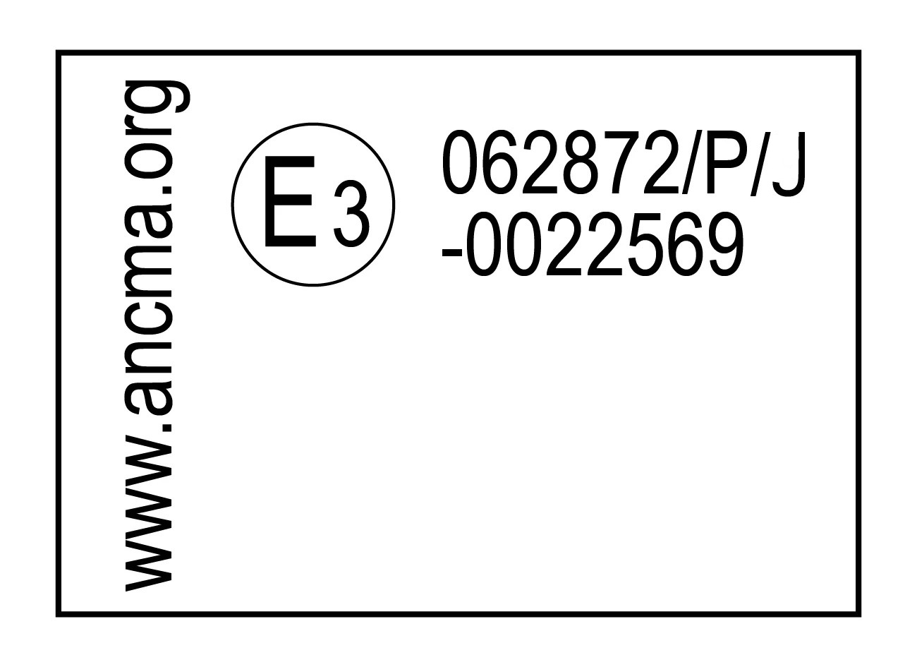 ECE22-06に基づくP/Jホモロゲーションヘルメットのラベル
